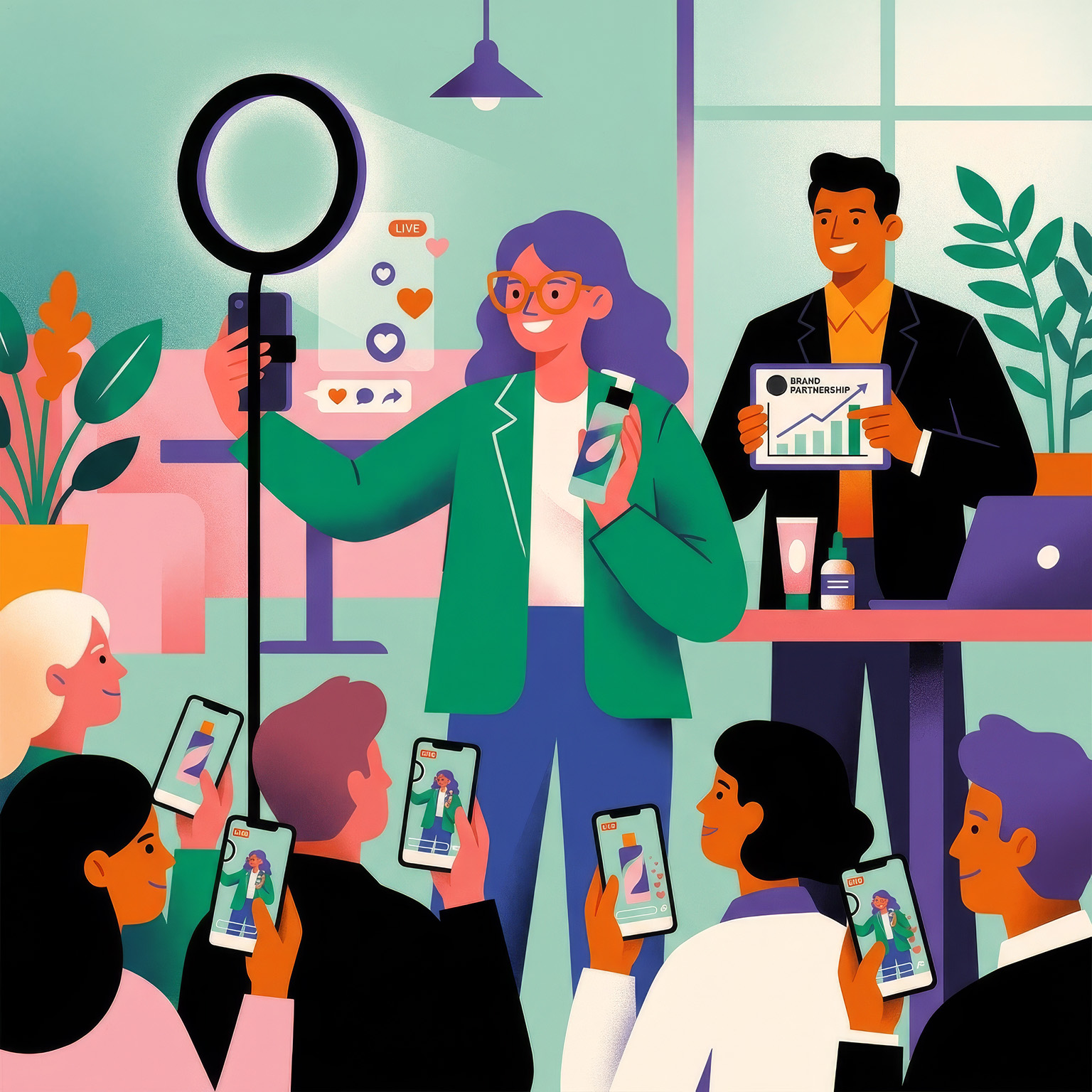 Brand-Voices-Program – Corporate Influencer Illustration